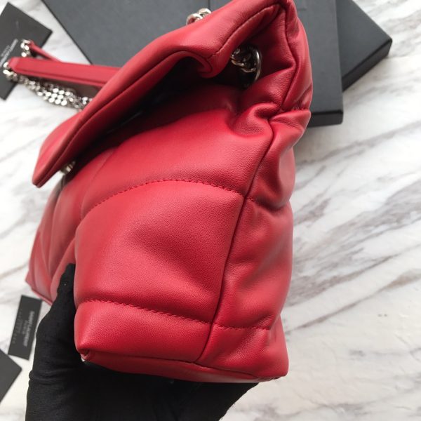 PUFFER MEDIUM BAG IN QUILTED LAMBSKIN