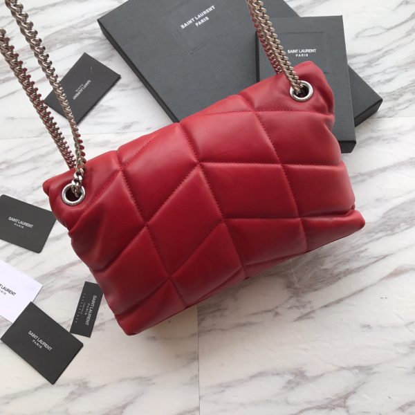 PUFFER MEDIUM BAG IN QUILTED LAMBSKIN