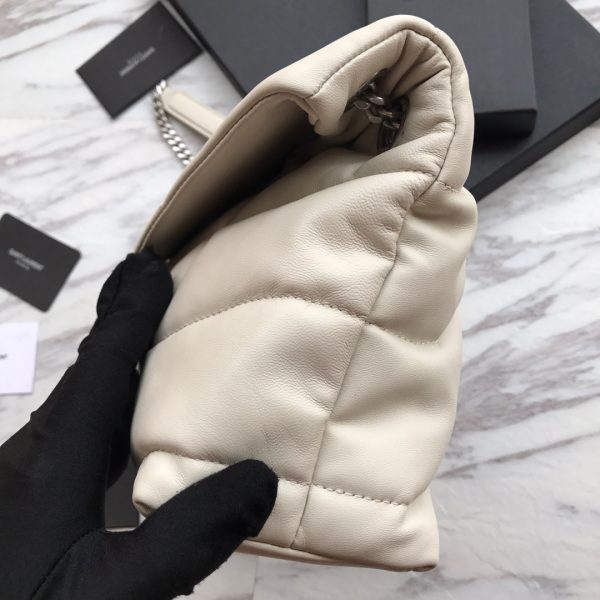 PUFFER MEDIUM BAG IN QUILTED LAMBSKIN