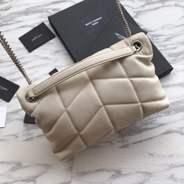 PUFFER MEDIUM BAG IN QUILTED LAMBSKIN