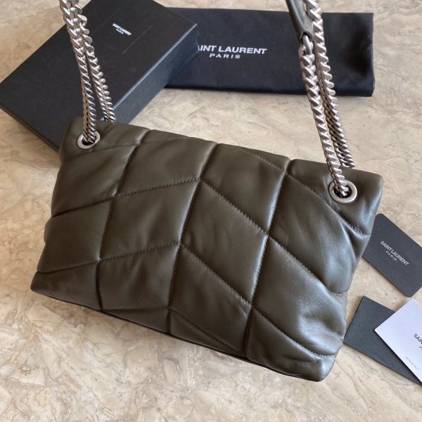 PUFFER MEDIUM BAG IN QUILTED LAMBSKIN