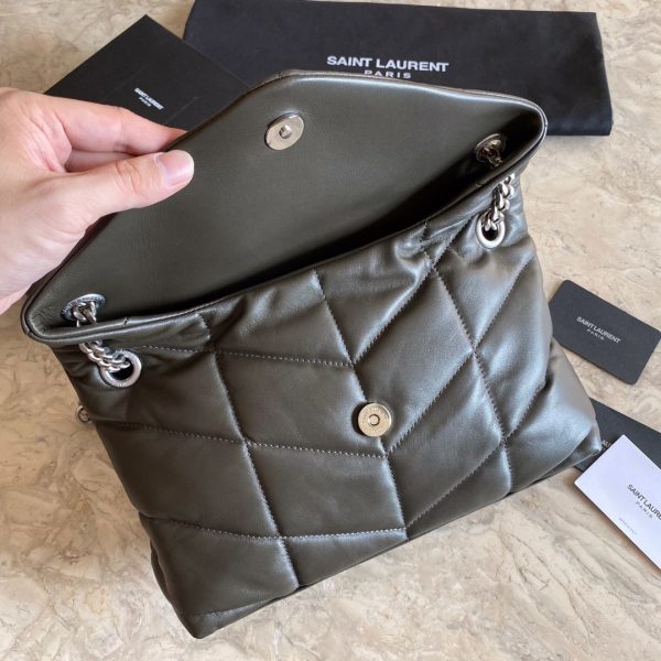 PUFFER MEDIUM BAG IN QUILTED LAMBSKIN