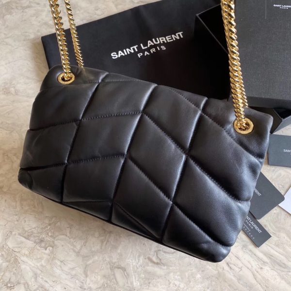 PUFFER MEDIUM BAG IN QUILTED LAMBSKIN