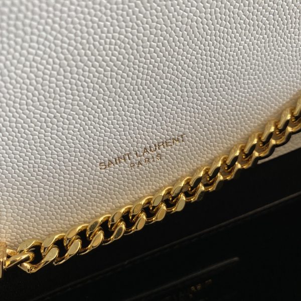 MONOGRAM CHAIN WALLET IN CROCODILE EMBOSSED SHINY LEATHER