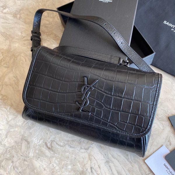 NIKI BODY BAG IN CROCODILE-EMBOSSED LEATHER