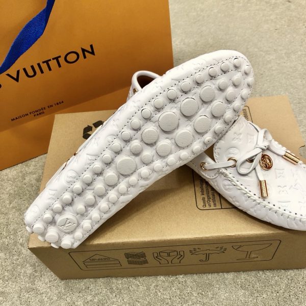 LV WOMEN’S GLORIA FLAT LOAFERS WHITE ZOOM SHOES