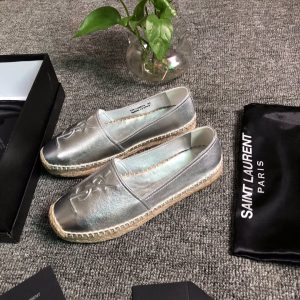 MONOGRAM ESPADRILLES IN METALIZED LAMBSKIN