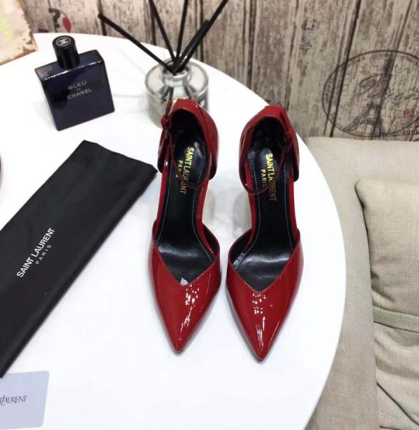 OPYUM SLINGBACK PUMPS IN PATENT LEATHER WITH GOLD-TONE HEEL