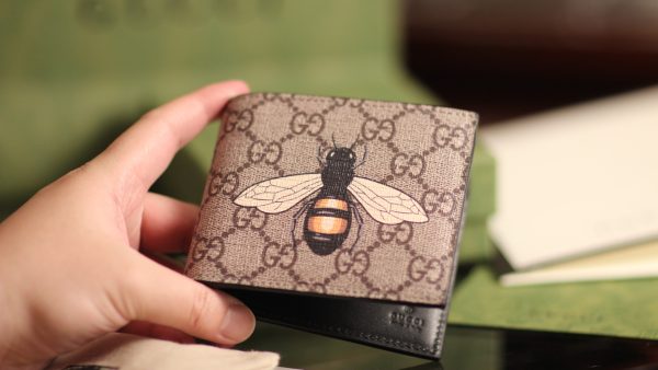 Bee print GG Supreme wallet