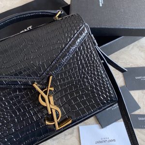 CASSANDRA MONOGRAM CLASP BAG IN MATTE PYTHON