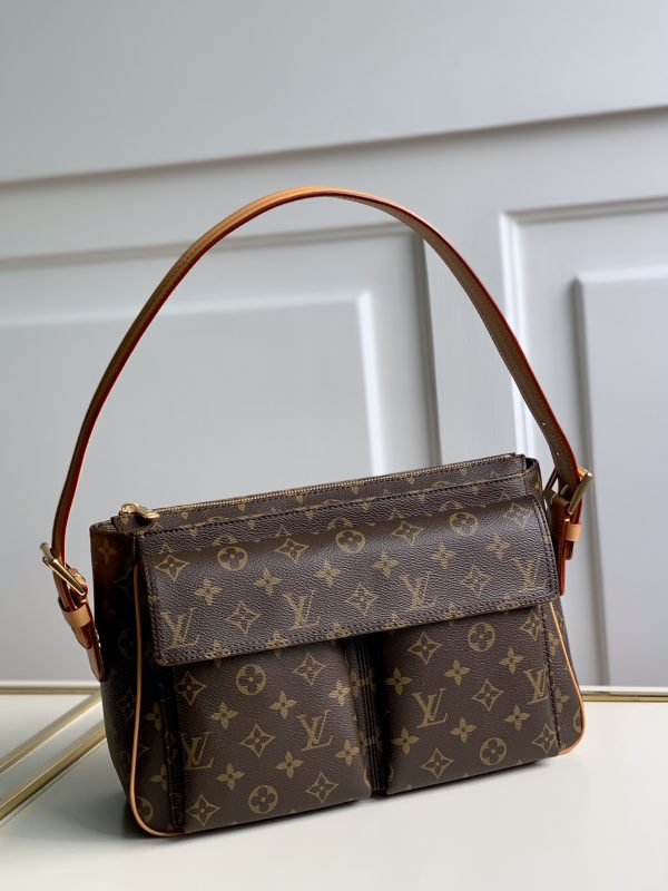 LV Vintage Monogram Canvas Large Shoulder Bag