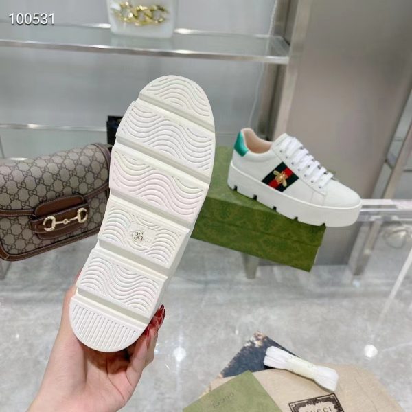 GG Ace Embroidered Platform Sneakers