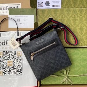 GG Black small messenger bag