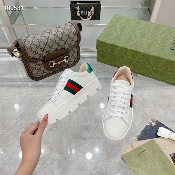 GG Ace Embroidered Platform Sneakers