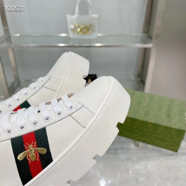 GG Ace Embroidered Platform Sneakers