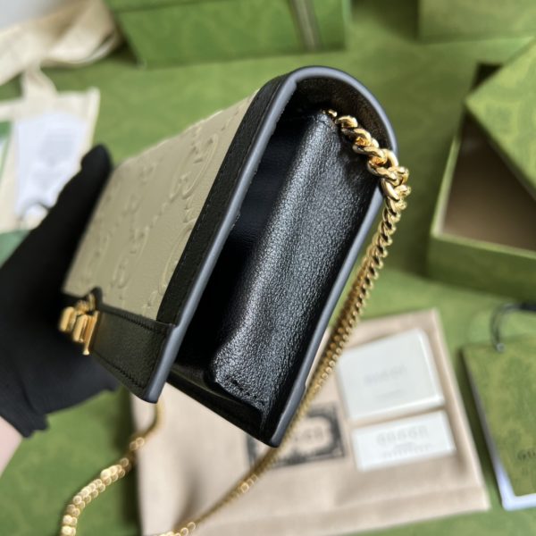 GG Leather clutch