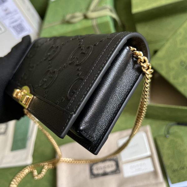 GG Leather clutch