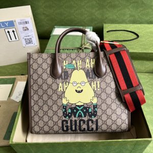 GG cherry print medium tote