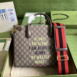 GG cherry print medium tote