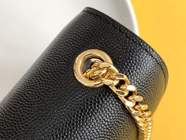 KATE SMALL CHAIN BAG WITH TASSEL IN CROCODILE-EMBOSSED SHINY LEATHER