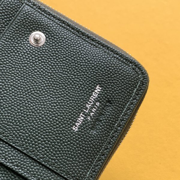 CASSANDRE MATELASSÉ COMPACT ZIP AROUND WALLET IN GRAIN DE POUDRE EMBOSSED LEATHER