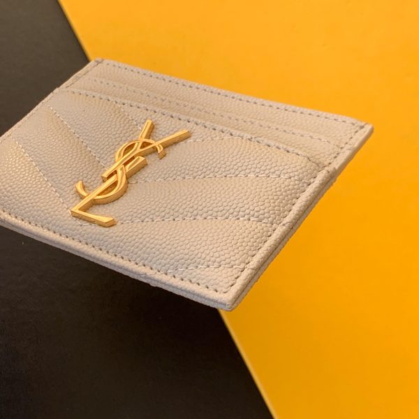 CASSANDRE MATELASSÉ CARD CASE IN GRAIN DE POUDRE EMBOSSED LEATHER