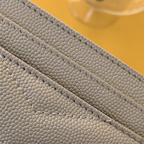 CASSANDRE MATELASSÉ CARD CASE IN GRAIN DE POUDRE EMBOSSED LEATHER