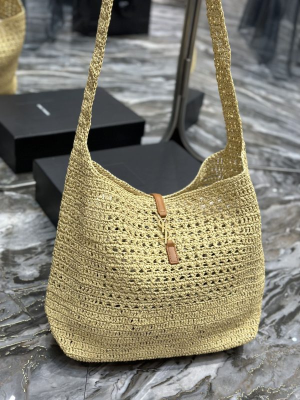 PARIS VII LARGE FLAT HOBO BAG IN CROCODILE-EMBOSSED LEATHER