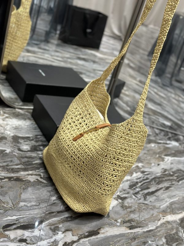 PARIS VII LARGE FLAT HOBO BAG IN CROCODILE-EMBOSSED LEATHER