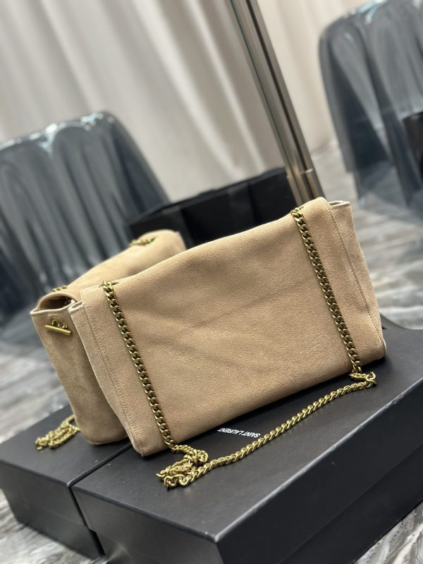 KATE MEDIUM REVERSIBLE CHAIN BAG IN SUEDE AND SMOOTH LEATHER