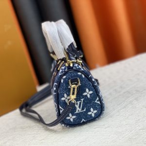 LV NANO SPEEDY DENIM BLUE BAG