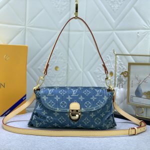 Louis Vuitton Pleaty bag in blue denim