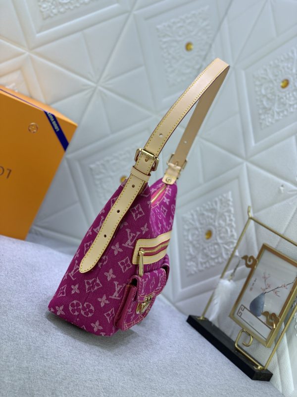 LV Baggie PM Monogram Denim Pink