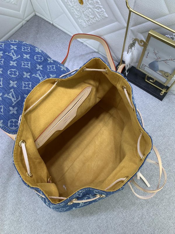 Lv Denim Backpack Blue