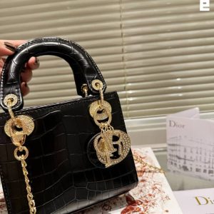 Dr Black Crocodile Bag