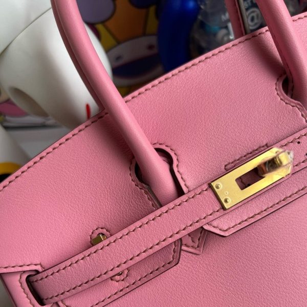 HERMES BIRKIN SWIFT 5P ROSE SAKURA GOLD HARDWARE 25CM