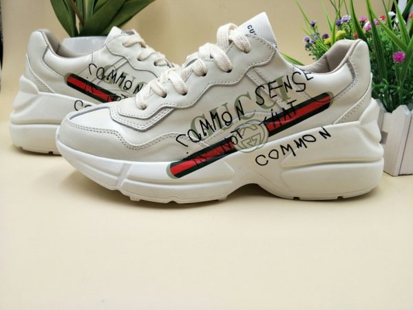 GUCCI RHYTON PRINT LEATHER SNEAKER