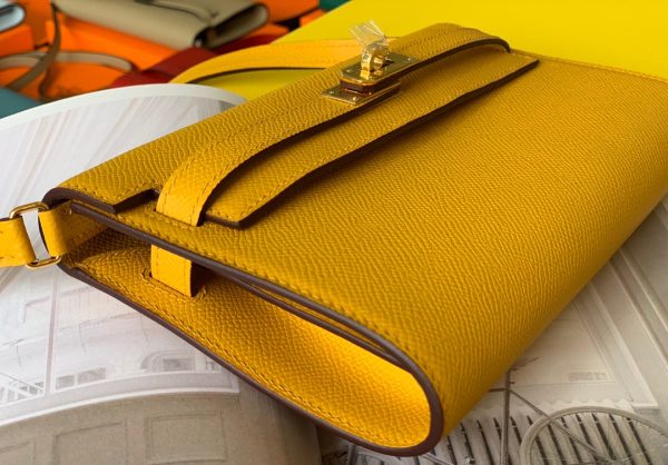 HERMES KELLY CLASSIQUE TO GO WALLET YELLOW