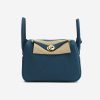 HERMES LINDY CLEMENCE W0 VERT BOSPHORE SILVER HARDWARE 26CM