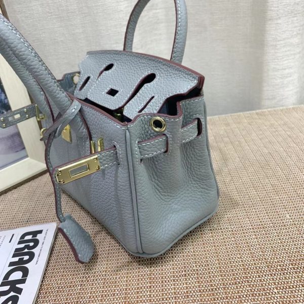 HERMES BIRKIN MINI GOLD HARDWARE EPSOM GREY 20CM