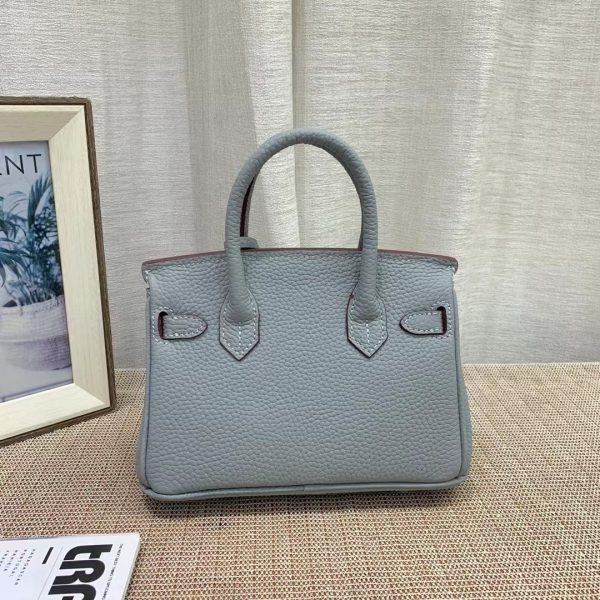 HERMES BIRKIN MINI GOLD HARDWARE EPSOM GREY 20CM