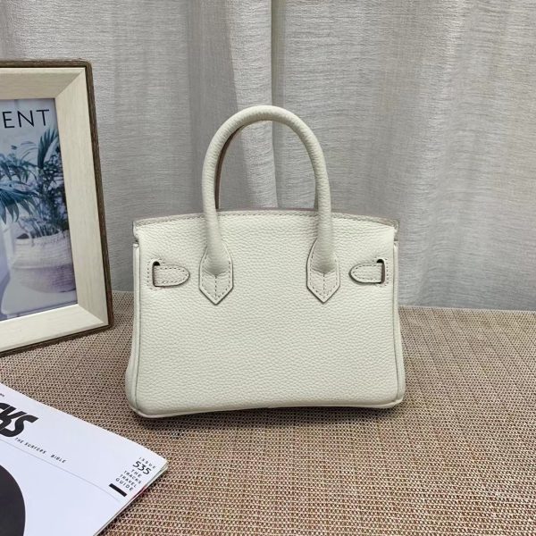 HERMES BIRKIN MINI GOLD HARDWARE EPSOM MILKY WHITE 20CM