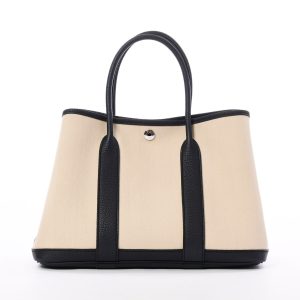 HERMES GARDEN PARTY 30 TOTE BAG BLACK 30CM