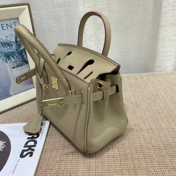 HERMES BIRKIN MINI GOLD HARDWARE EPSOM BEIGE 20CM