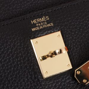 HERMES KELLY BLACK SELLIER ROUGE EPSOM GOLD HARDWARE 32CM