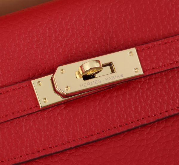 HERMES KELLY RED SELLIER ROUGE EPSOM GOLD HARDWARE 32CM