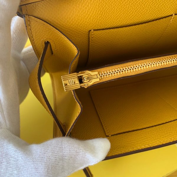 HERMES KELLY CLASSIQUE TO GO WALLET YELLOW