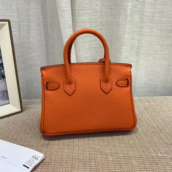 HERMES BIRKIN MINI GOLD HARDWARE EPSOM ORANGE 20CM