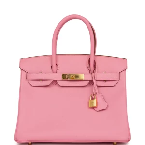 HERMES BIRKIN SWIFT 5P ROSE SAKURA GOLD HARDWARE 25CM