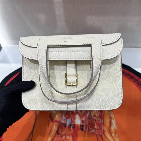 HERMES HALZAN 31 BAG WHITE 21CM